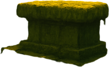 A mystical medieval forest glade with ancient trees, golden sunlight filtering through leaves, stone altar covered in moss, enchanted and sacred atmosphere, realistic.
In-Game asset.  2d.  High contrast.  No shadows