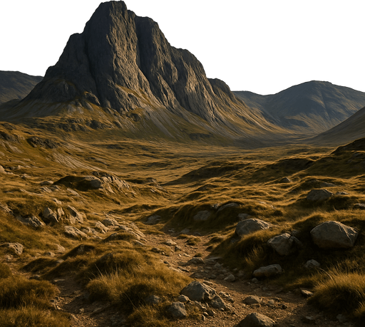 Photorealistic terrain, front wiew