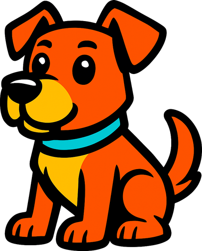 Create a dog.
In-Game asset.  High contrast.  No shadows