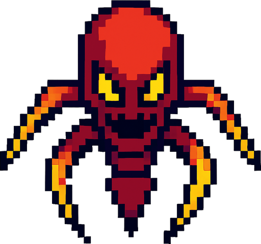 Un enemigo rapido visto desde arriba, pixel cartoon..
In-Game asset.  2d.  High contrast.  No shadows
No background