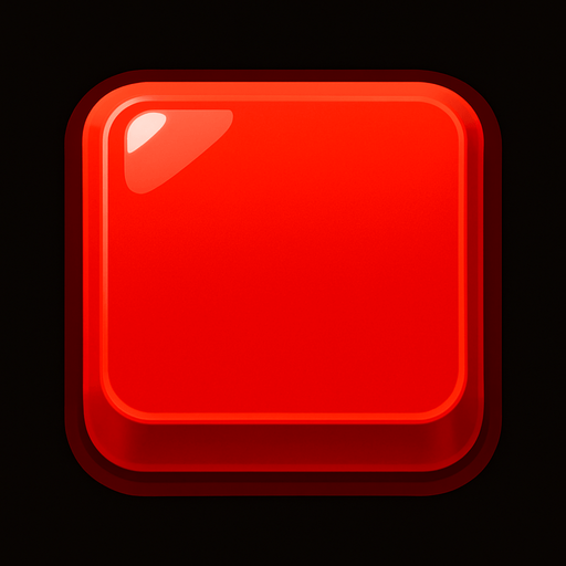 Haz un botón rojo.
In-Game asset.  High contrast.  No shadows