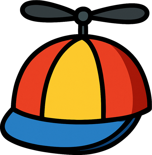 Propeller hat.
In-Game asset.  2d.  High contrast.  No shadows