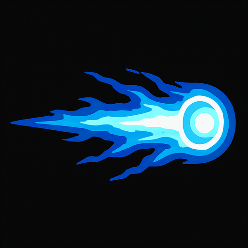 Plasma projectile.
In-Game asset.  2d.  High contrast.  No shadows