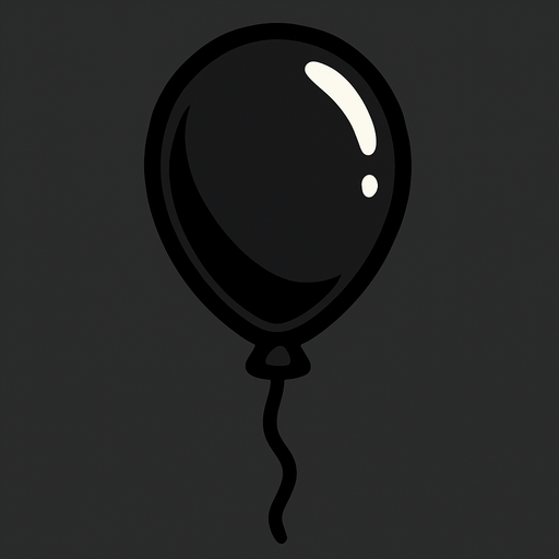 Black Balloon.
In-Game asset.  2d.  High contrast.  No shadows