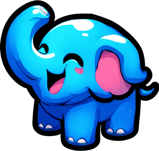 The same little elephant looking scared and looking straight at the viewer, legs flailing as if falling