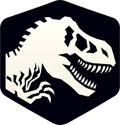 T-Rex from no Internet game.
Single Game Texture. In-Game asset. 2d. Blank background. High contrast. No shadows.