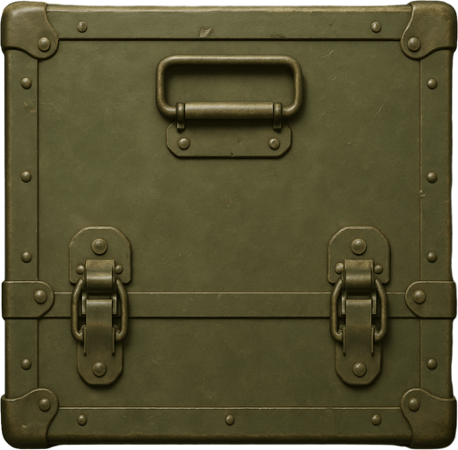 Army box,but no text needed on image. top view