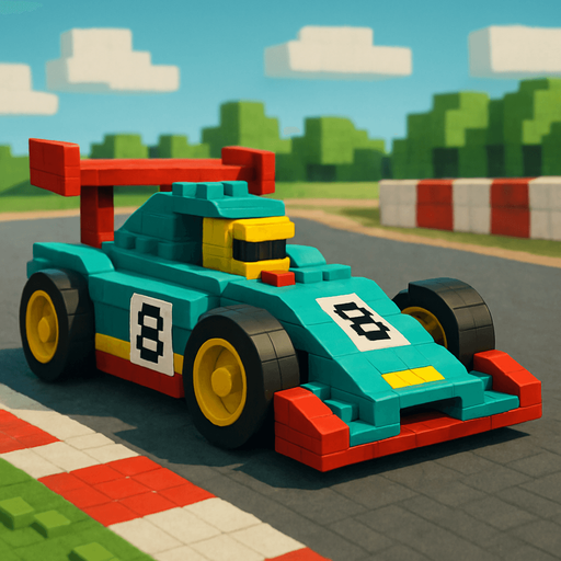 Block racing  car