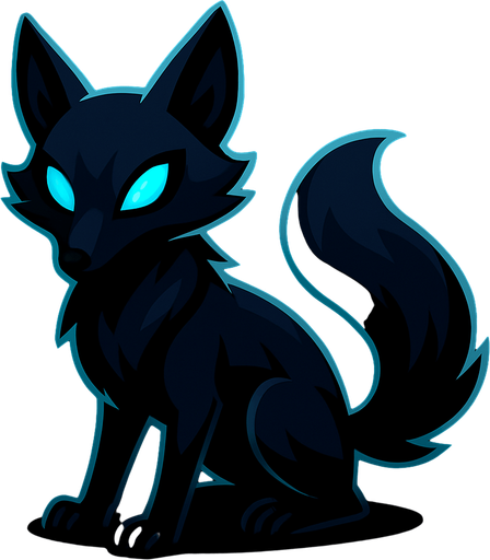 karanlık tilki.
In-Game asset.  2d.  High contrast.  No shadows