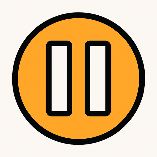 pause icon.
In-Game asset.  2d.  High contrast.  No shadows