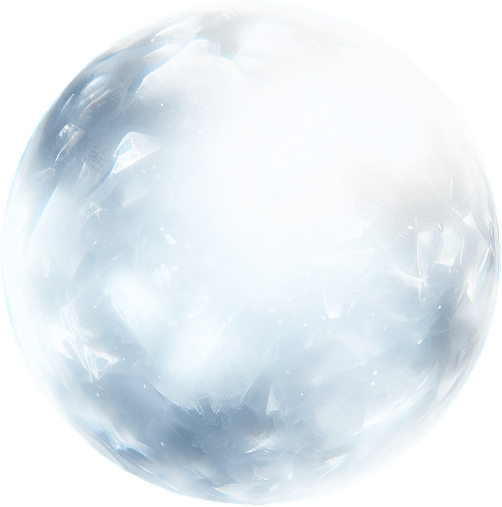 Ice spheres , Light, Blur, Imagination object, white..
Single Game Texture. In-Game asset. 2d. Blank background. High contrast. No shadows.