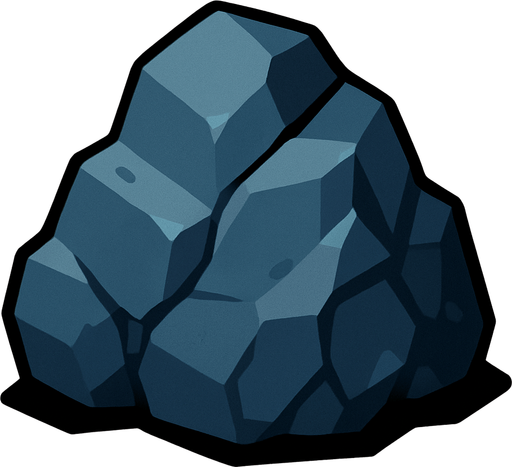 2d rock for game.
In-Game asset.  2d.  High contrast.  No shadows