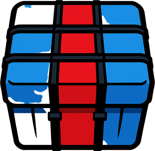 mavi ve kırmızı renklerinde siyah çizgileri olan bir airdrop kutusu yap, kuş bakışı olsun üstten gözüksün.
In-Game asset.  2d.  High contrast.  No shadows. bird eye