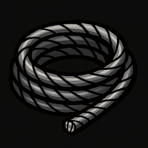 metal cable.
In-Game asset.  2d.  High contrast.  No shadows