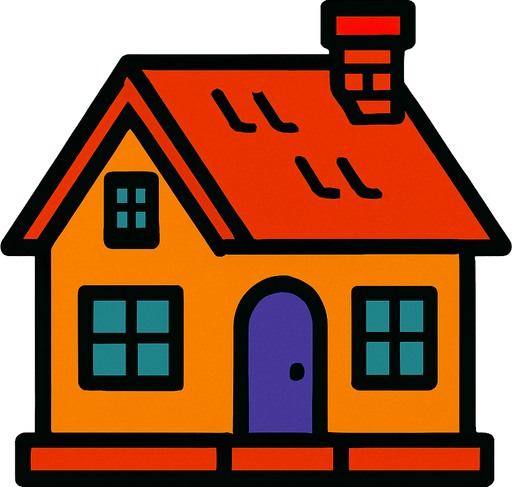 house.
In-Game asset.  2d.  High contrast.  No shadows