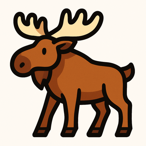 Moose.
In-Game asset.  2d.  High contrast.  No shadows