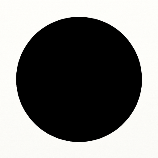 give me black circle.
In-Game asset.  2d.  High contrast.  No shadows