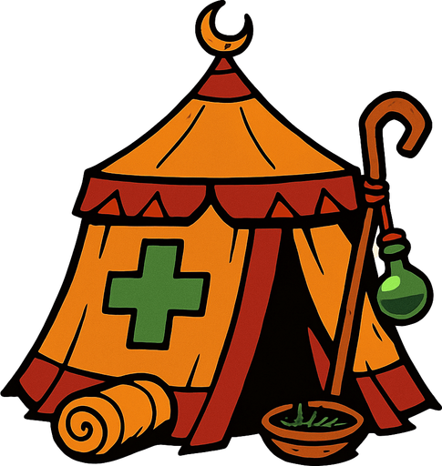 HEALING TENT OTTOMAN.
In-Game asset.  2d.  High contrast.  No shadows