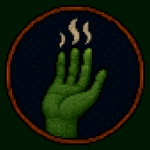 A hand with its fingers symbolizing gas