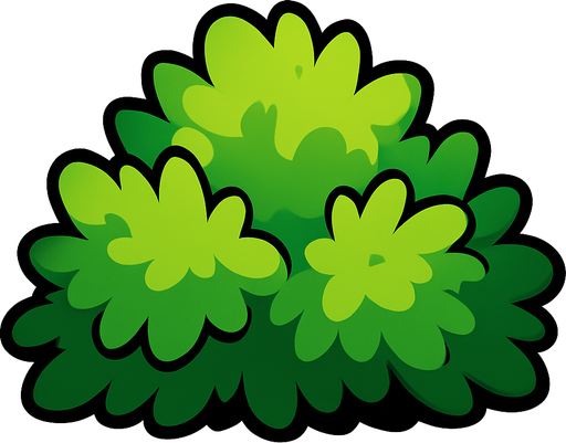 Bush.
In-Game asset.  2d.  High contrast.  No shadows