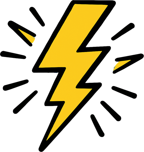 rayo fuerte.
In-Game asset.  2d.  High contrast.  No shadows