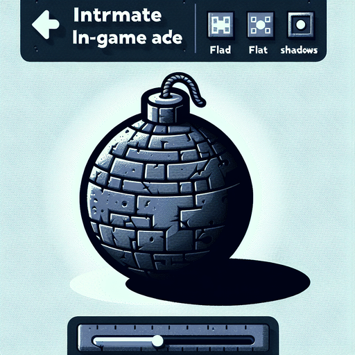 bomb Single Game Texture. In-Game asset. 2d. No shadows. flat. detailed
