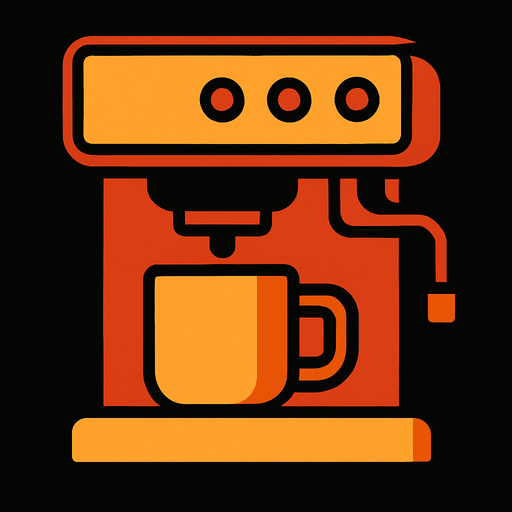 coffee machine.
In-Game asset.  2d.  High contrast.  No shadows
