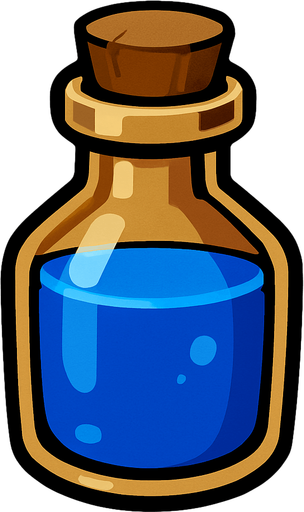 Bottle.
In-Game asset.  2d.  High contrast.  No shadows