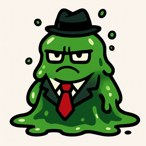 a slime boss enemy very strict.
In-Game asset.  2d.  High contrast.  No shadows