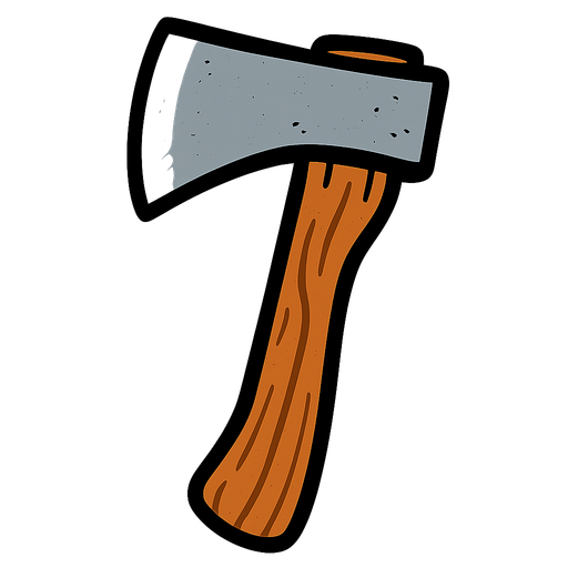 Hatchet.
In-Game asset.  2d.  High contrast.  No shadows