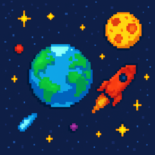 Make a image in space but pixel 2d do good.
In-Game asset.  2d.  High contrast.  No shadows