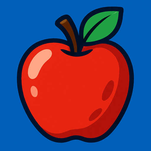 Apple.
In-Game asset.  2d.  High contrast.  No shadows