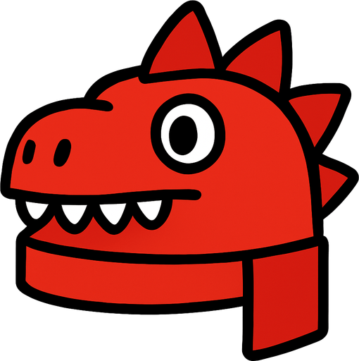 child roblox hat dinosaur red.
In-Game asset.  2d.  High contrast.  No shadows