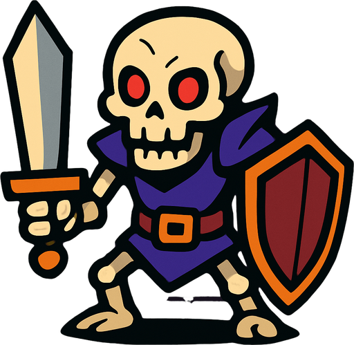 2d stylized dungeon enemy.
In-Game asset.  2d.  High contrast.  No shadows