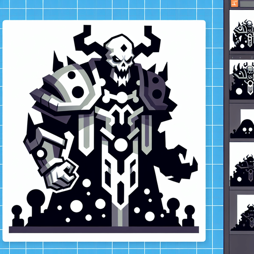 Boss.
Single Game Texture.  In-Game asset.  2d.  Blank background.  High contrast.  No shadows