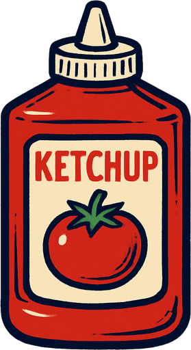 Ketçap kutusu.
In-Game asset.  2d.  High contrast.  No shadows