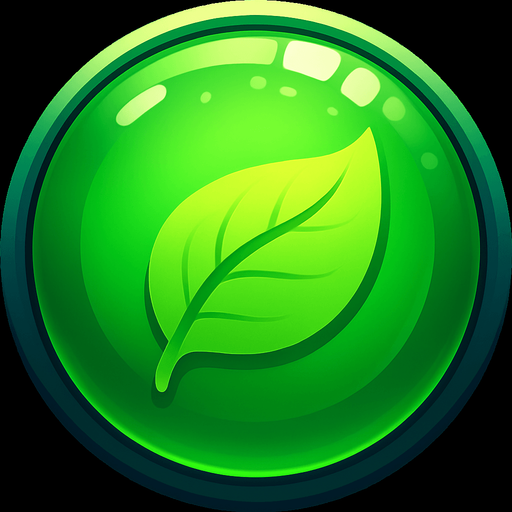 Yeşil top içerisinde yaprak