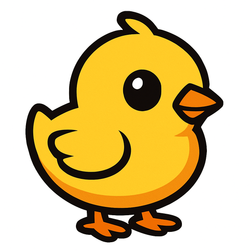 chick.
In-Game asset.  2d.  High contrast.  No shadows