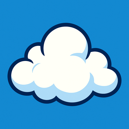 cloud.
In-Game asset.  2d.  High contrast.  No shadows