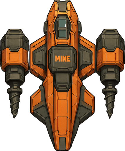 mine spaceship top view.