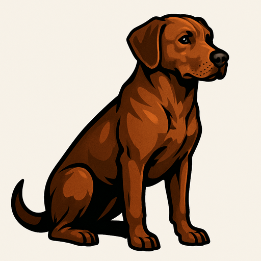 A realistic brown dog.
In-Game asset.  2d.  High contrast.  No shadows