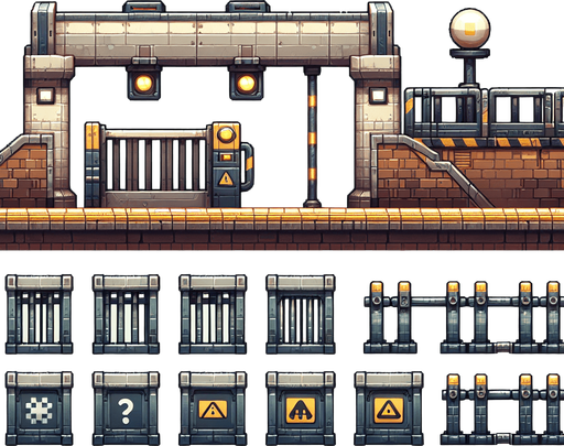 Make a subway Obstacle.
Single Game Texture. In-Game asset. 2d. Blank background. High contrast. No shadows.