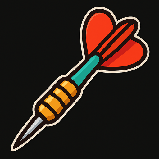 Dart.
In-Game asset.  2d.  High contrast.  No shadows