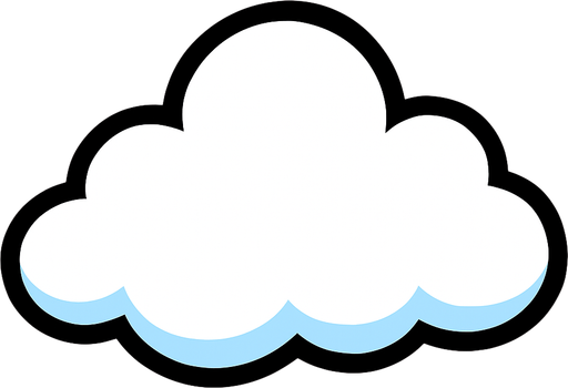 cloud.
In-Game asset.  2d.  High contrast.  No shadows