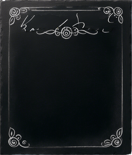 Text "ROOKIE BREW" handwritten in chalk in capital letters