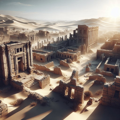 ruins of an ancient city in the desert