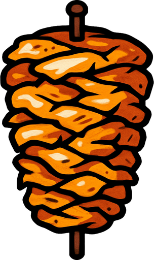 chicken doner.
In-Game asset.  2d.  High contrast.  No shadows