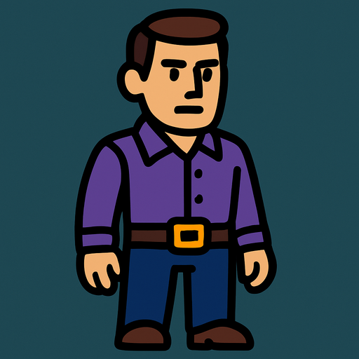 adult.
In-Game asset.  2d.  High contrast.  No shadows