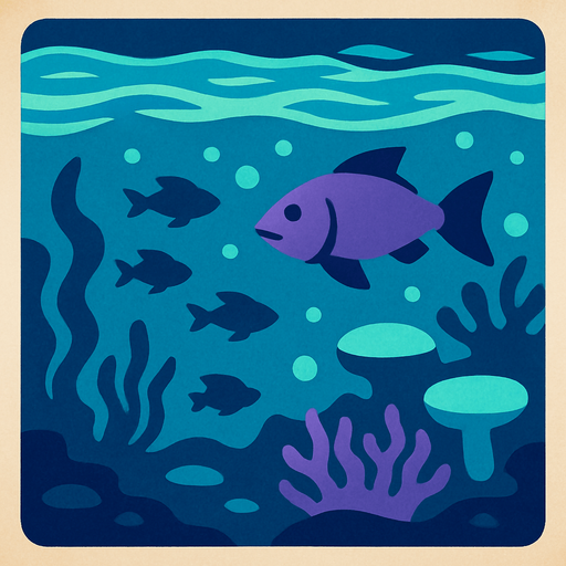 ocean under.
In-Game asset.  2d.  High contrast.  No shadows
