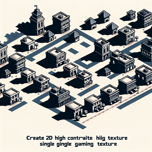 Buildings.
Single Game Texture. In-Game asset. 2d. Blank background. High contrast. No shadows.